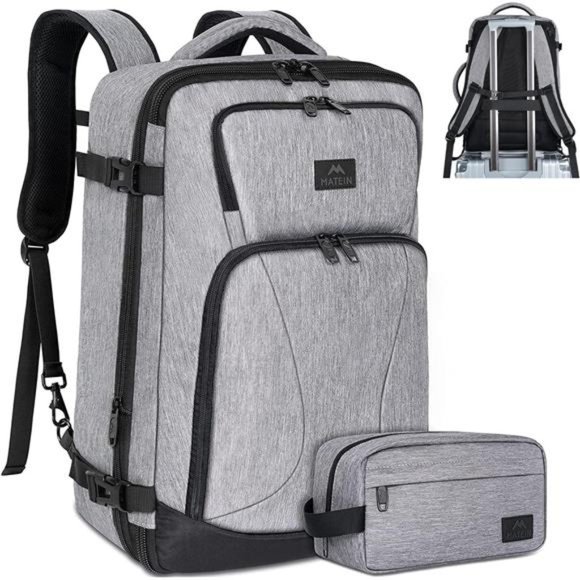Travel Backpack with Toiletry Bag Water Resistant Bag 40L, Grey For Men main image 7